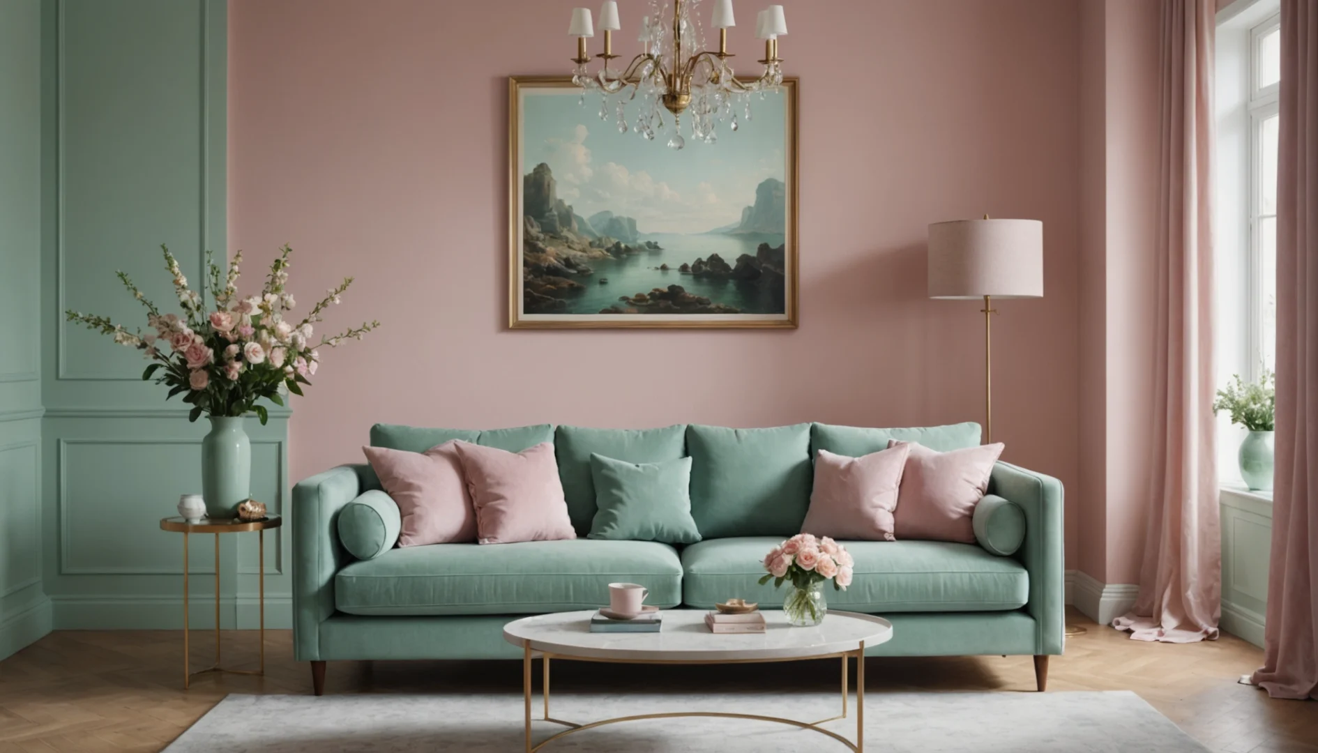 couleur complémentaire vert d'eau