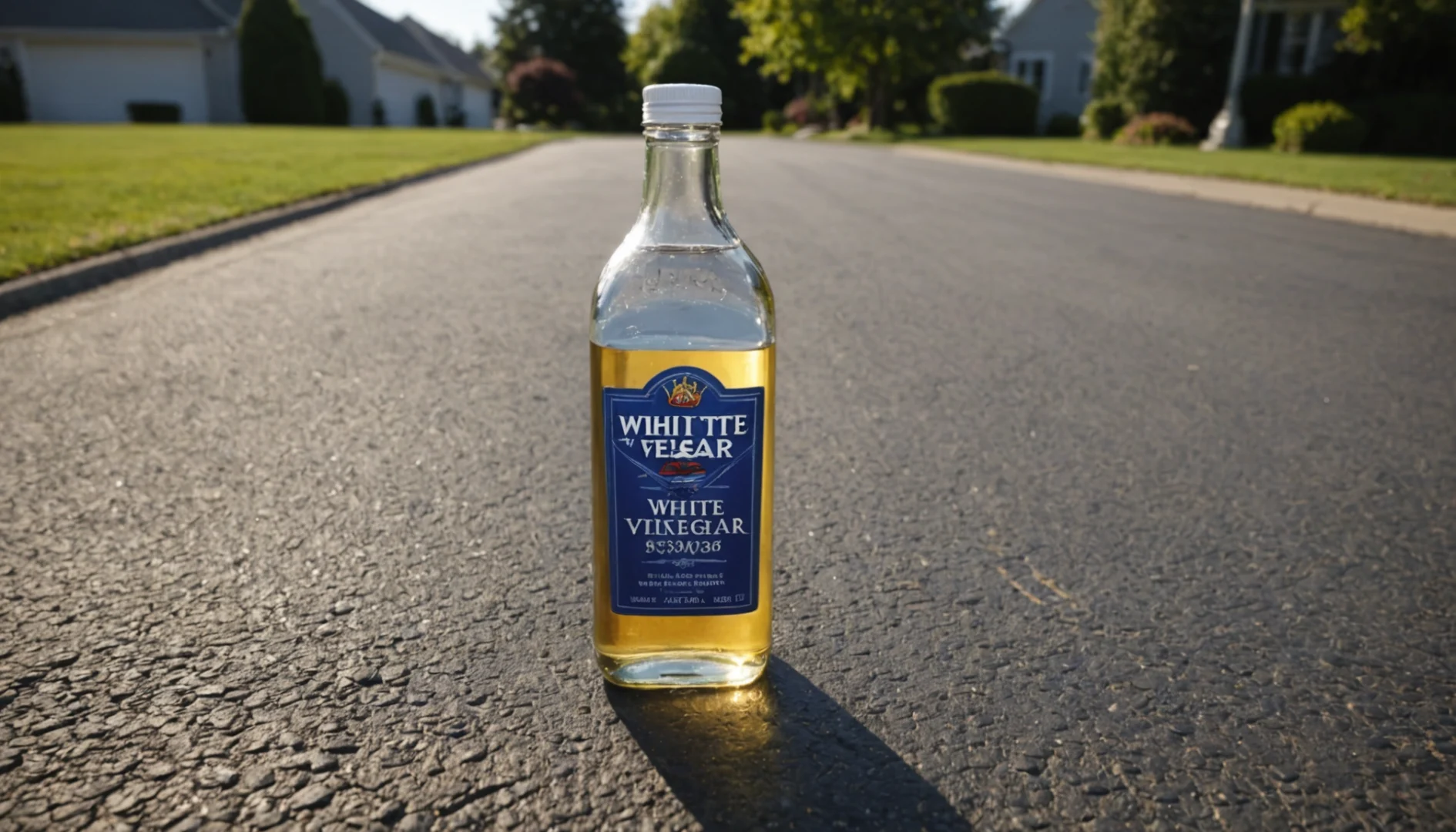 vinaigre blanc sur goudron
