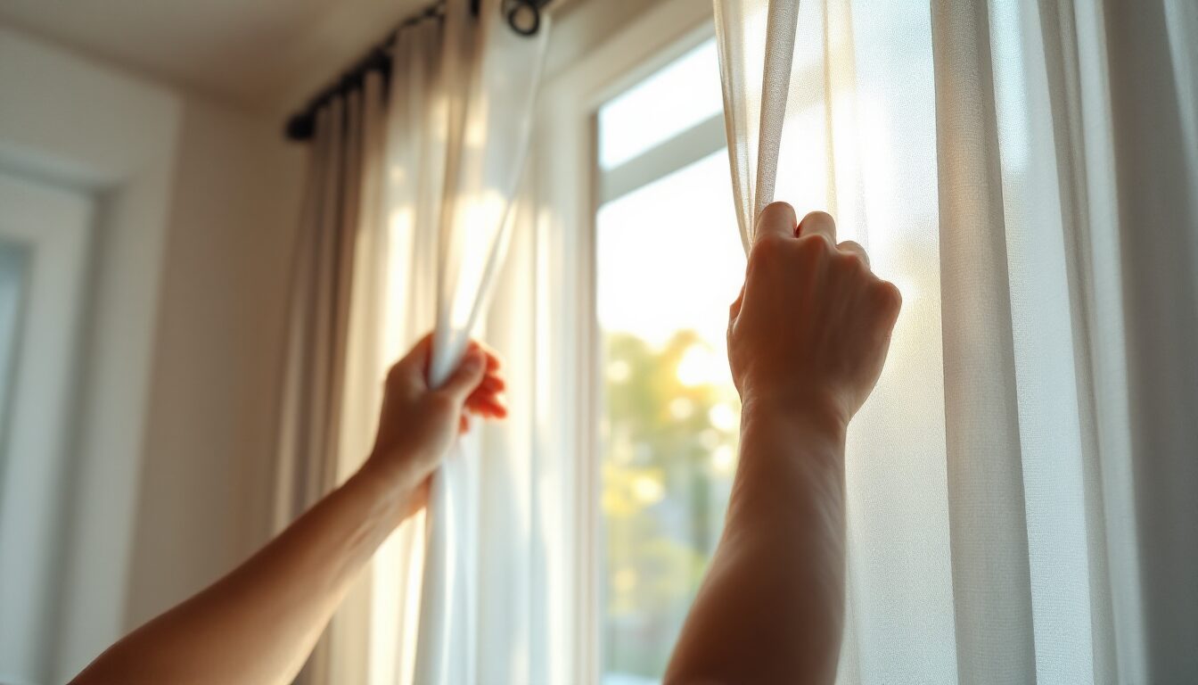 comment mettre voilage et double rideaux sur la même tringle