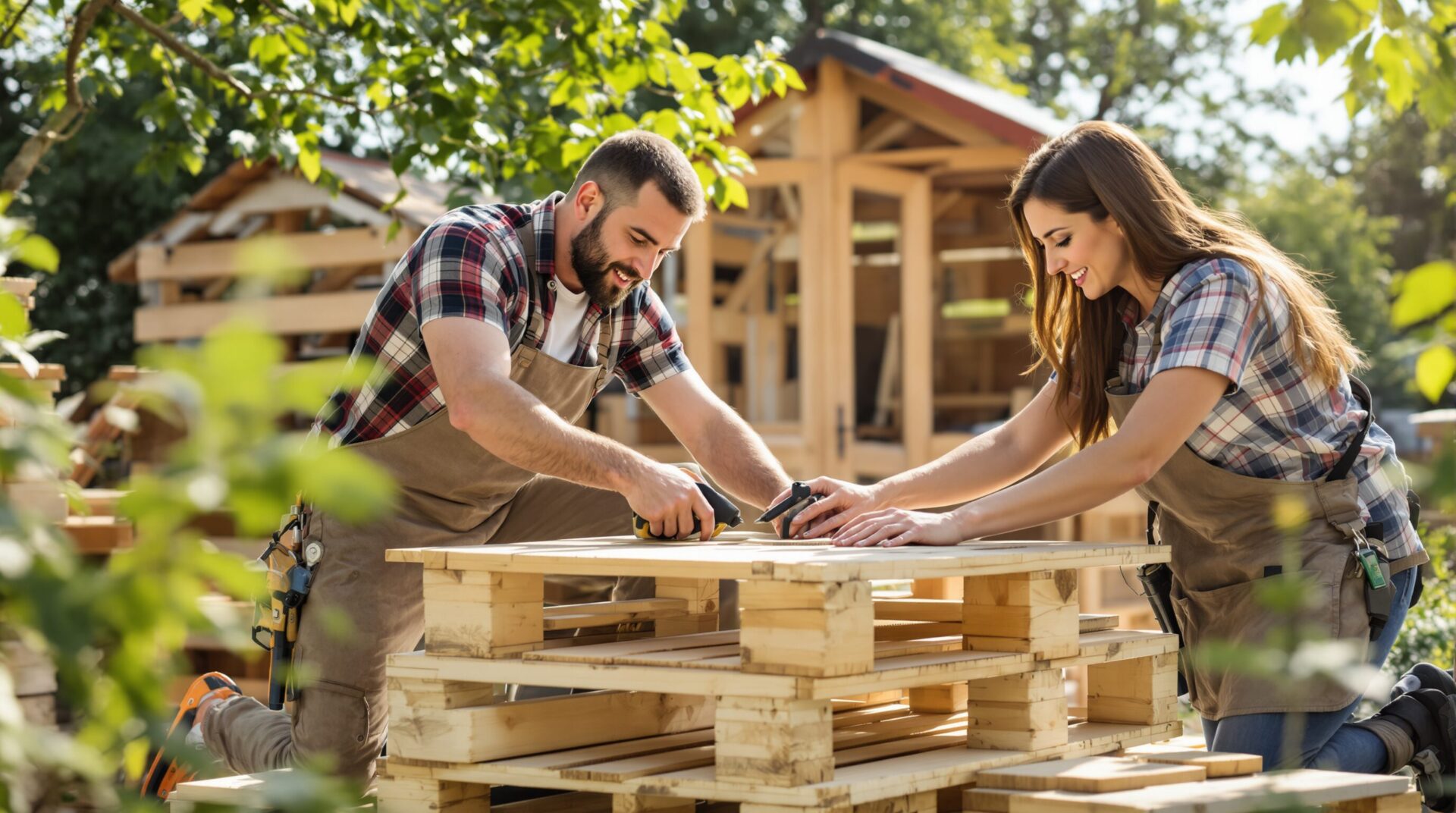 cabane en palette bois