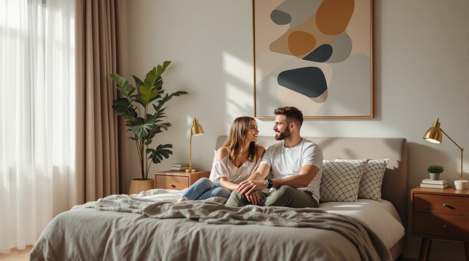 chambre vintage moderne