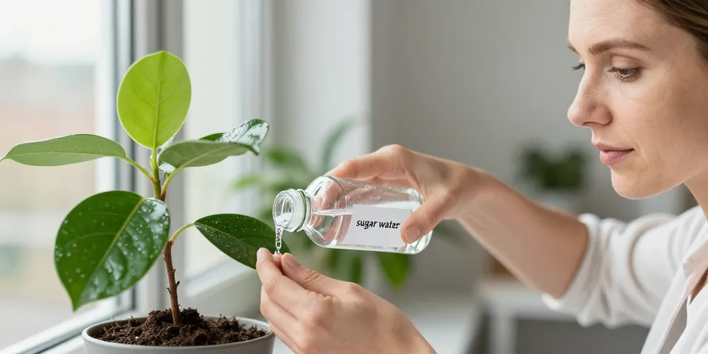 eau sucrée plante