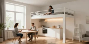 plan studio avec mezzanine