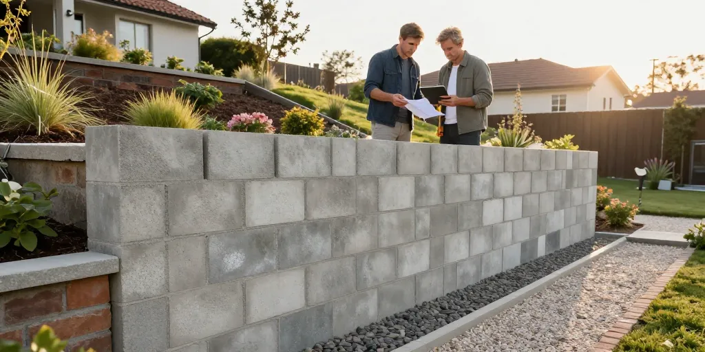 mur de soutenement pour terrain en pente