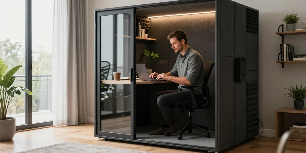 Bureau à domicile : pourquoi investir dans une cabine acoustique pour améliorer la concentration ?
