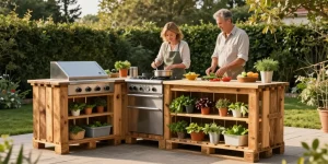 cuisine en palette exterieur