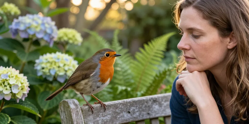 signification rouge gorge dans le jardin