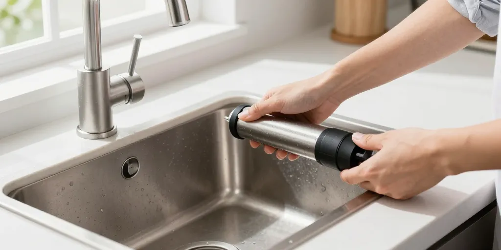 comment déboucher un évier avec une ventouse