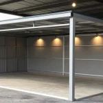 store banne avec poteau